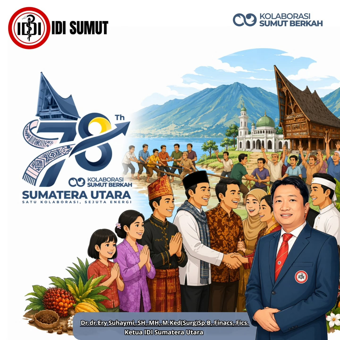 Selamat Hari Jadi ke-78 Provinsi Sumatera Utara (15 April 1948 - 15 April 2026)